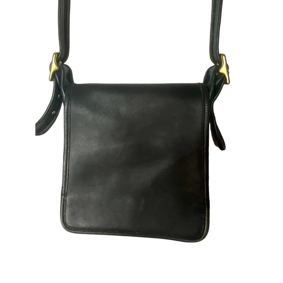 Coach Handbags - Vintager Coach Y2K Crossbody Bag Legacy Medium Studio Flap Black Leather 9145